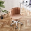 Home Office Chair Set of 1, Fluffy Fuzzy Comfortable Makeup Vanity Chair, Swivel Desk Chair Height Adjustable Dressing Chair, for Bedroom - 3 of 4