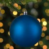 Northlight 4" Shatterproof Matte Christmas Ball Ornament - Blue - 3 of 4