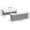 vidaXL 9 Piece Patio Sofa Set with Cushions - Gray Table + 4x Middle + 4x Corner - 3 of 4