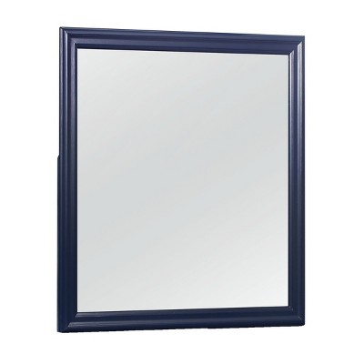 GlasFlength Decorative Wall Mirrors Square Accent Mirror Wall Mirror Polished Mirror Decorative Mirror for Living Room, Blue, 38.19"*0.87"*38.19"