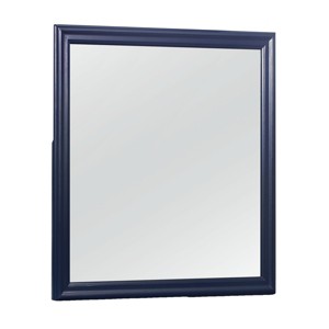 GlasFlength Decorative Wall Mirrors Square Accent Mirror Wall Mirror Polished Mirror Decorative Mirror for Living Room, Blue, 38.19"*0.87"*38.19" - 1 of 4