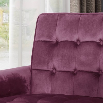 Bourchier Blue Velvet Modern Glam Chaise