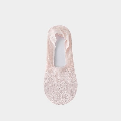 Anna-Kaci 3-Pack Women's Lace Mesh No Show Socks with Silicone Non-Slip Sole