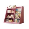 TOAOTBNBO Leaning-Ladder Toy Bookshelf Storage Organizer, 4-Tier Wood Sling Bookcase Modern Toy Lower Display Book Shelf for Playroom - 2 of 4