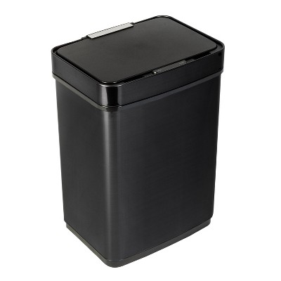 Honey-Can-Do 50L Stainless Steel Sensor Trash Can Black