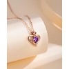 Molenia Heart Birthstone Necklace for Women 925 Sterling Silver Rose Gold Necklace Pendant Jewelry Christmas Anniversary Birthday Gifts for Her - 4 of 4
