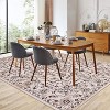 Boho Area Rug,Machine Washable Ultra-Thin Low-Pile Floral Carpet Non-Slip Soft Indoor Rug for Living Room & Bedroom - 2 of 4