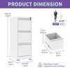 2/3/4/5-Drawer Vertical Filing Cabinet, Metal File Cabinet with Lock for Home Office Storage – The Pop Home - 4 of 4