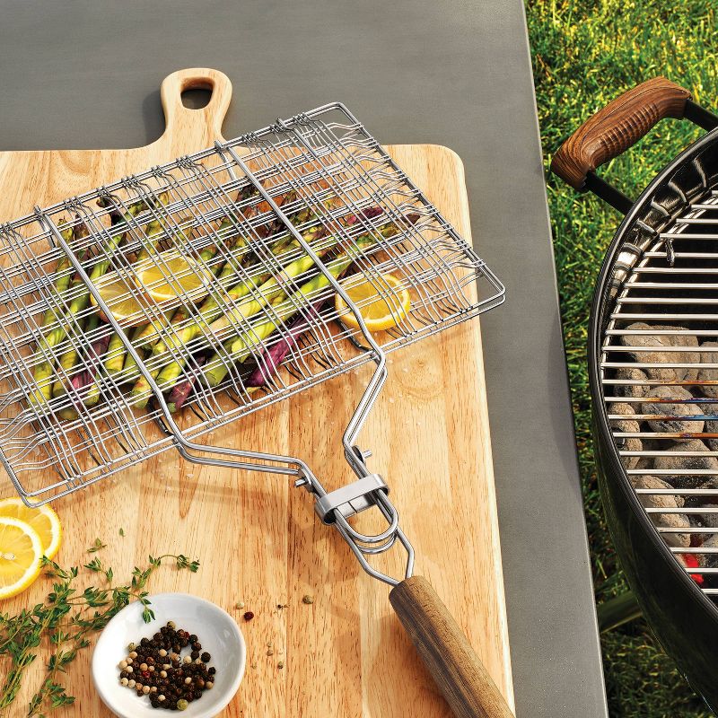 Stainless Steel Grill Basket with Wood Handle - Hearth &#38; Hand&#8482; with Magnolia, 3 of 5