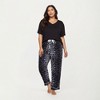 Anna-Kaci Lounge Women's 2-Piece Set V-Neck Short Sleeve Top and Leopard Print Pajama Pants with Soft Stretch Fabric - 3 of 4