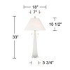 Possini Euro Design Possini Euro Regina 33" High White Glass 2-Light Table Lamp Set of 2 - 4 of 4