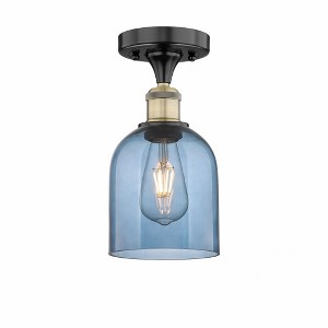 Bella - 1 Light Semi-Flush Mount In Industrial Style-9.63 Inches Tall and 5.5 Inches Wide - 1 of 1