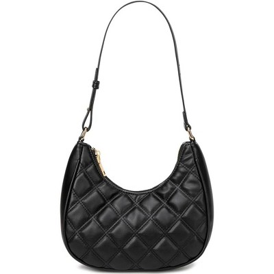 Paaaawaters Crescent Shoulder Bags for Women Cute Hobo Tote Handbag Under the Arm Purses Mini Clutch Purse with Zipper