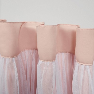 Rose Blush Blackout and Sheer Polyester Window Curtain Panels, 96" x 52"