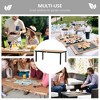 Sapphtopaz Patio Outdoor Table Patio Dining Table Aluminum Metal Legs Outdoor Dining Table Picnic Table for Garden, Lawn, Patio - 2 of 4