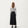 Anna-Kaci Women's High Waist Pleated Maxi Skirt with Belted Waist and Flowing Tailored Silhouette - 3 of 4