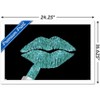 Trends International Tina Lavoie - Aqua Glitter Lipstick Framed Wall Poster Prints - 3 of 4