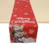 Unique Bargains Christmas Table Runner Polyester Red White 71x14 Inch 1Pc - 4 of 4