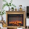 Syemin Indoor Fireplaces Electric Fireplace 28" TV Media Entertainment Center with Electric Fireplace Fireplace TV Stand, Brown, 27.91"*7.87"*23.62" - 4 of 4