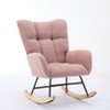 Bella Depot Upholstered Glider Rocking Chair with Solid Wood Legs - 2 of 4