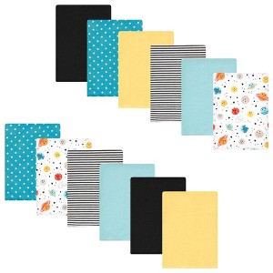 Luvable Friends Hudson Baby Flannel Burp Cloths 12pk Set - 1 of 2