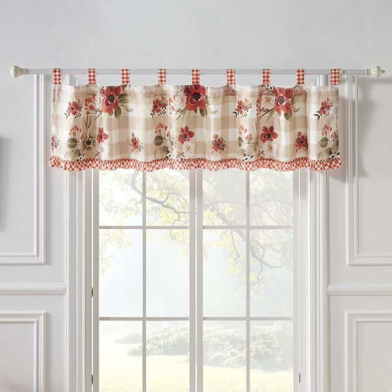Wheatly Farmhouse Gingham Tab Top Valance 84" x 19" by Greenland Home Fashion, 2 of 5