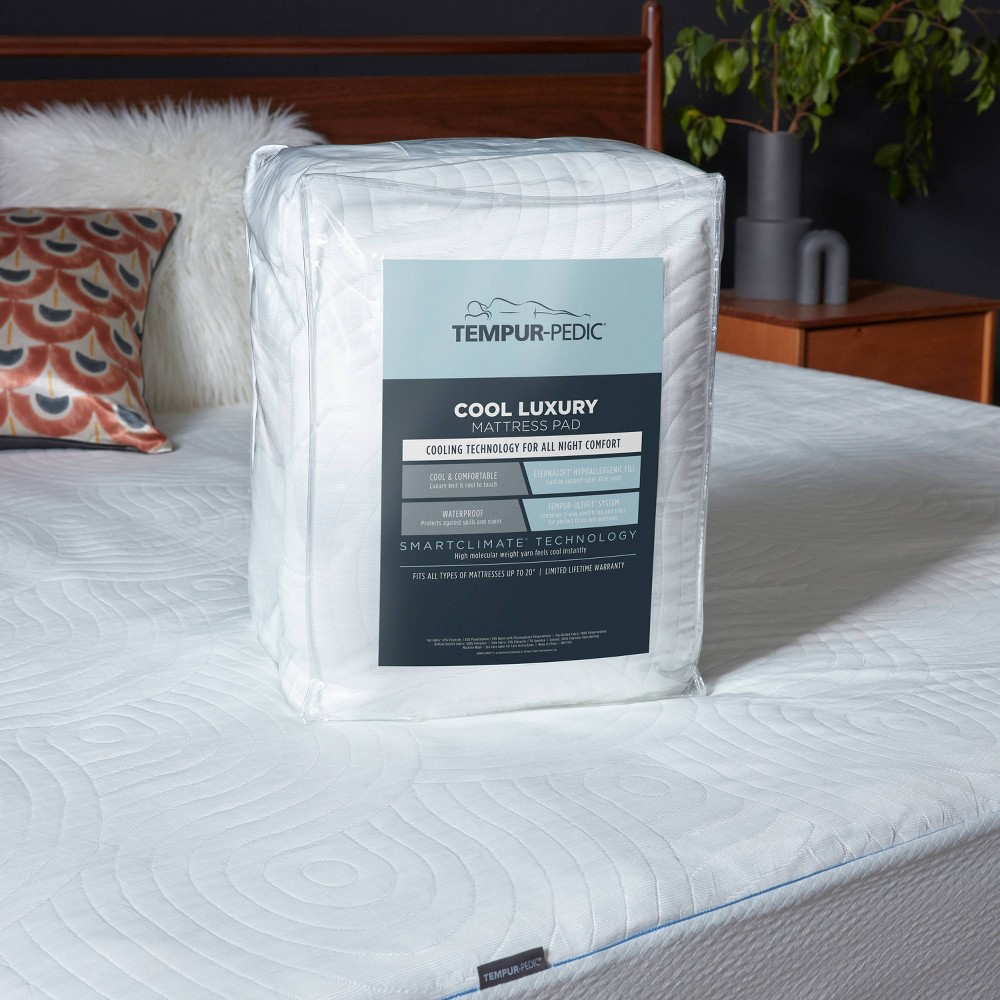 Photos - Mattress Cover / Pad Tempur-Pedic Queen Cool Luxury Quilted Mattress Pad