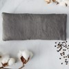Bucky Linen Hot/Cold Eye Pillow, Natural Buckwheat Seed Filling, Hypoallergenic, Gray - 2 of 4