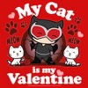 Girl's Batman Catwoman My Cat is My Valentine T-Shirt - 2 of 4