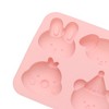 Unique Bargains Candy Mould 4-Cavity Bunny Puppy Chick Bears Candy Mould Hand Wash 6.14"x5.75"x1.22" 1 Pc - 4 of 4