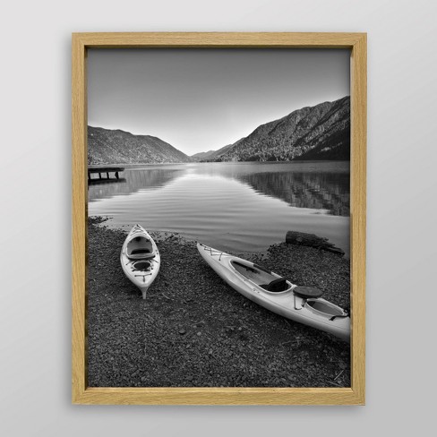 16 x 20 Matted to 11 x 14 Thin Gallery Frame Natural - Threshold™