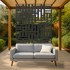 Orieon Metal Privacy Screen Outdoor 70"H x 47"W – Heavy Duty Galvanized Steel Fence, Rustproof Freestanding Decorative Panel. - 3 of 4