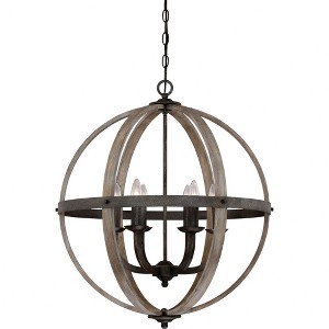 Quoizel Lighting Fusion 6 - Light Chandelier in  Rustic Black - 1 of 4