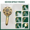 Cobbe Brushed Gold Single Handle Wall Mount Shower Kit with Bathroom 7 Settings (with Filtration) Hand Shower and Tub Spout with 59-Inch Hose - 3 of 4