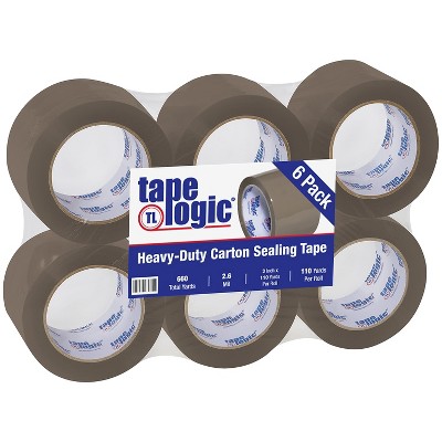 Tape Logic #291 Industrial Heavy Duty Packing Tape 3" x 110 yds. Tan 6/Carton (T9052291T6PK)