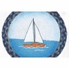Earth Rugs Boat Printed Round Jute Trivet – 10" Coastal Nautical Design, Heat-Resistant Rustic Table Protector - 2 of 3
