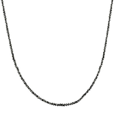 Pompeii3 15Ct TW Black Diamond Necklace 16" With 2" Extended 18k White Gold