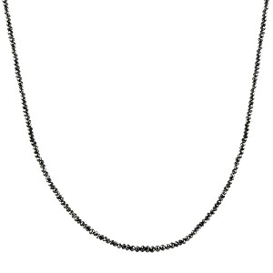 Pompeii3 15Ct TW Black Diamond Necklace 16" With 2" Extended 18k White Gold - 1 of 4