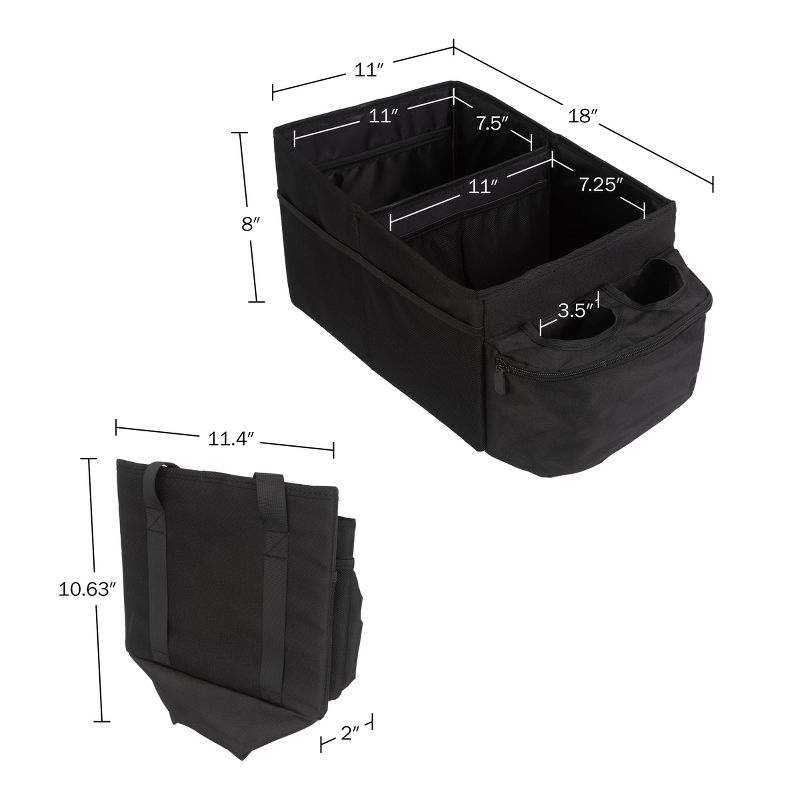 Stalwart Backseat Car Organizer with Cupholders, 3 of 9