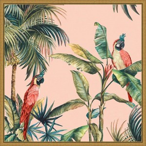 16" x 16" Tropicano II by Eva Watts Framed Canvas Wall Art - Amanti Art: Modern Style, Nature & Animal Lithograph, Sawtooth Back Mount - 1 of 4