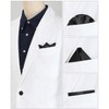 INSPIRE CHIC Men's Wedding Party Solid Color Self-Folded Pocket Squares - 4 of 4