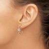 Chisel Stainless Steel Polished Rose IP-plated with Preciosa Crystal Hoop Earrings - 3 of 4