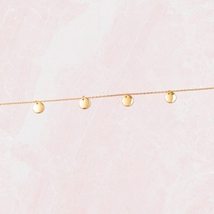 Gold Circle Choker Necklace Zinc Alloy - 1 of 2