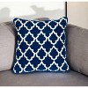 HomeRoots 20" Blue and White Geometric Cotton Throw Pillow - 2 of 4