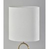 Joey Table Lamp Antique Brass - Adesso: Off-White Shade, Metal Body, UL Listed, Rotary Switch - 3 of 4