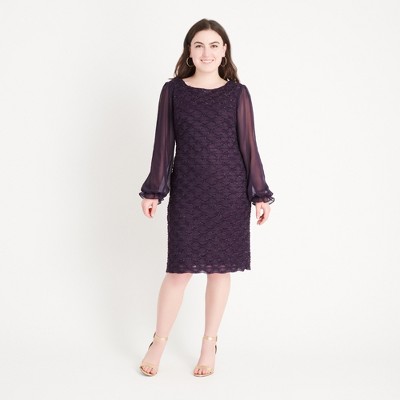 aubergine cocktail dress