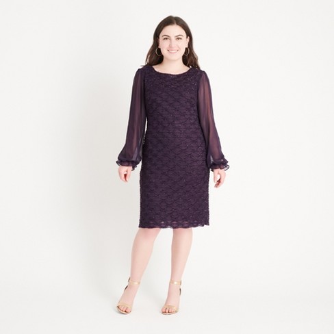 Aubergine cocktail outlet dress