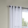 Habitat Broadway Smooth Textured Boho Chic Inspired Sheer Panel Grommet Curtain Panel, White - 2 of 3