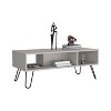 Vynxaria Modern Coffee Table with Hairpin Legs & Two Shelves - Stylish and Functional Design - 2 of 4