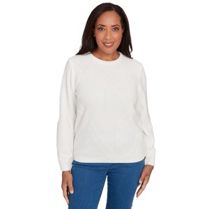 Alfred Dunner Women's Cable Chenille Pullover Sweater - 1 of 4